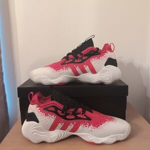 Men Adidas Trae Young 3 Basketball Shoes Size 11.5 Red White Black IE2704